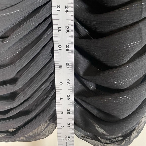 HOUSE OF HARLOW 1960 High Neck Metallic Black Ruched Bodycon Cocktail Dress Sz 4 - Picture 8 of 16